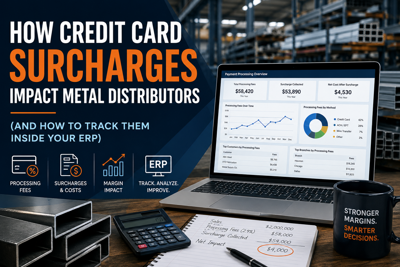 Featured image for “Credit Card Surcharges for Metal Distributors: Hidden Costs & ERP Tracking”